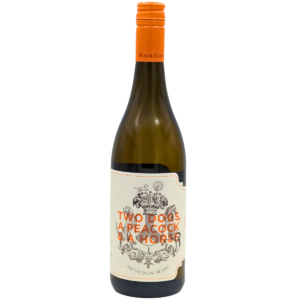 bottle of Two Dogs a Peacock and a Horse Sauvignon Blanc