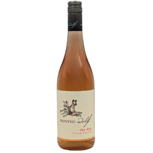 bottle of the den painted wolf pinotage rose