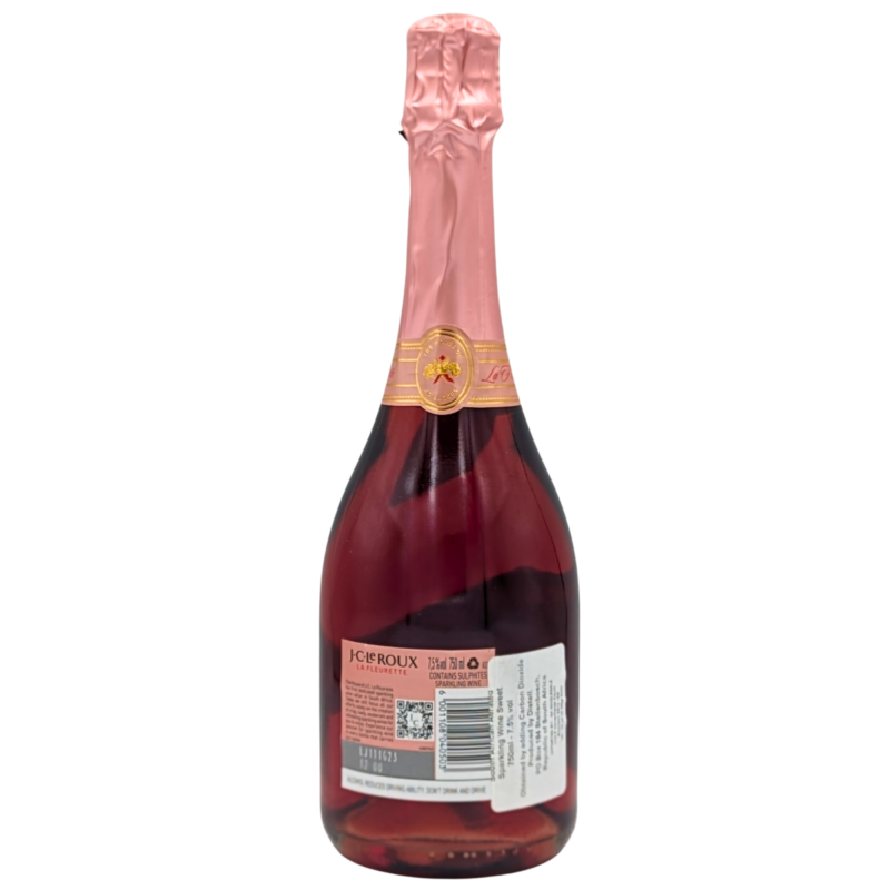 Back of a bottle of La Fleurette by JC Le Roux