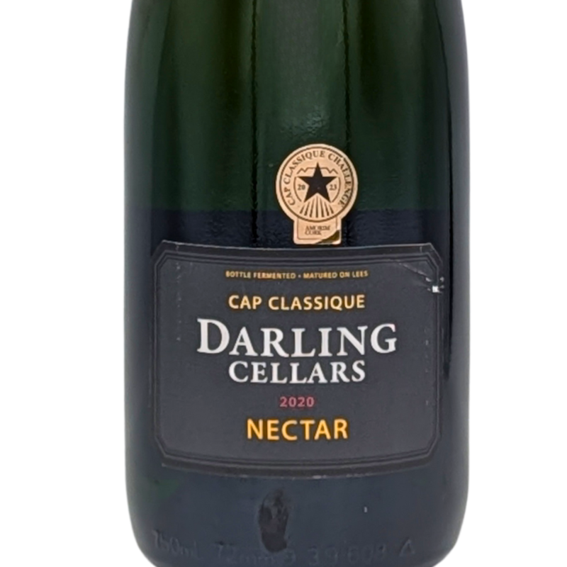 front label of a bottle of Cap Classique Nectar by Darling Cellars